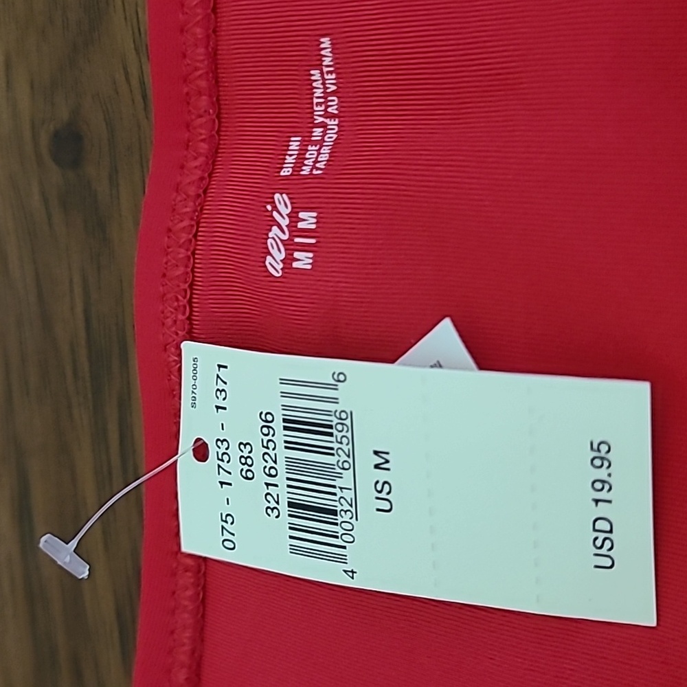 NWT Aerie Cheekiest bikini bottoms Red Size Med - Picture 2 of 4